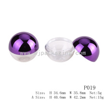 P019 Ball Form Gold Kosmetik Verpackung leere kosmetische Verpackung Glas heiß Verkauf kosmetischen Verpackung 15g